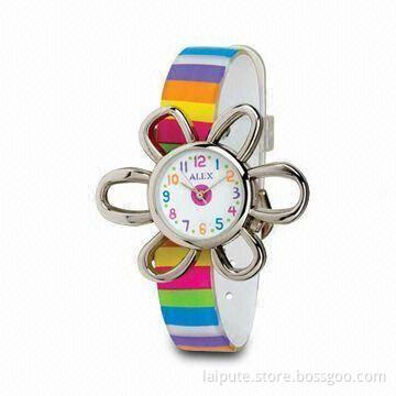 Promotional Wristwatches with PU Leather Strap, Various Colors are Available